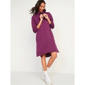 Old Navy Hooded Sweat Shirt Swing Dress, Plumeria, Size M